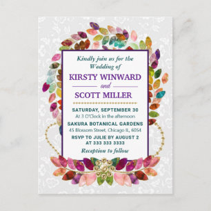 Carte Postale Mariage de feuilles d'automne colorées