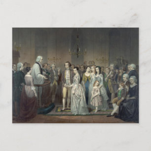Carte postale mariage de George Washington