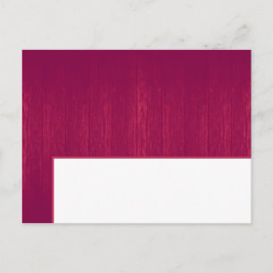 Carte Postale Mariage de grains de bois rose/blanc