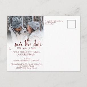 Carte Postale Mariage de Humains Modernes Photo de Fiançailles d