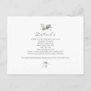 Carte Postale Mariage de jardin d'aquarelle