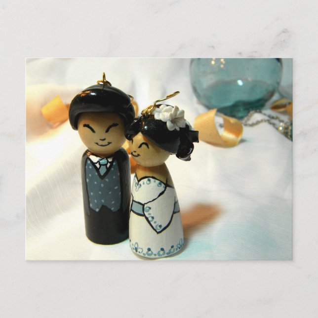 Carte Postale Mariage de Kokeshi I (Devant)