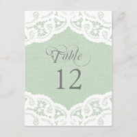 Mariage de la dentelle de Mint Numéro de tableau C