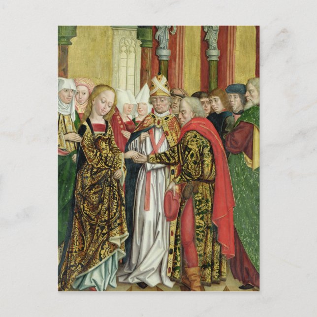 Carte Postale Mariage de la Vierge, de l'autel du Dôme, 1499 (Devant)
