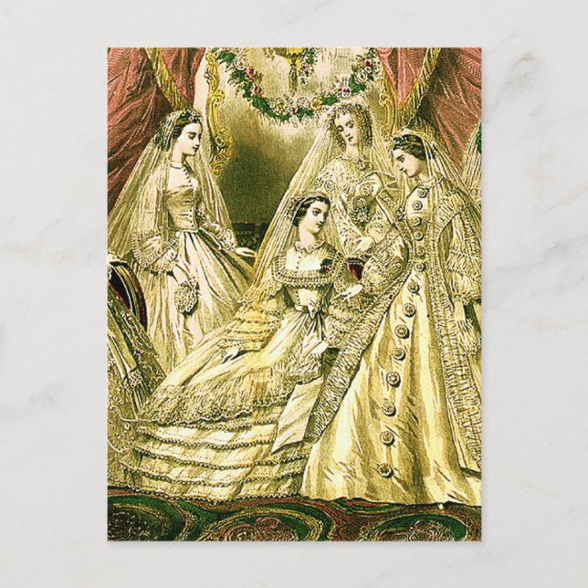 Carte Postale Mariage de Mariée Antique (Devant)