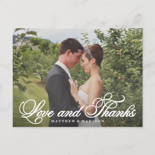 Carte Postale Mariage de Merci classique (Devant)