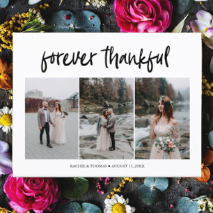 Carte postale Mariage de Merci photo Modern Script