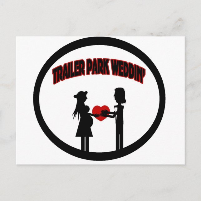 Carte Postale Mariage de remorque (Devant)