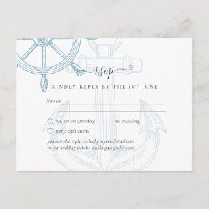 Carte Postale Mariage de Roue de Navires Marins