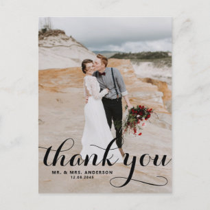 Carte postale Mariage de script de calligraphie