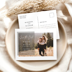 Carte Postale Mariage De Script Moderne Enregistrer La Photo De 