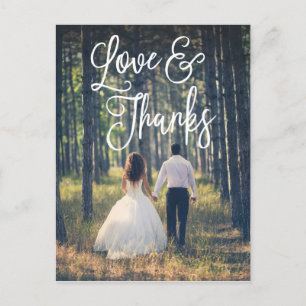 Carte postale Mariage de script romantique