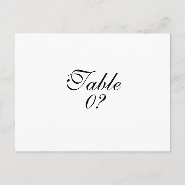 Carte Postale Mariage de table placement invité CUSTOM (Devant)