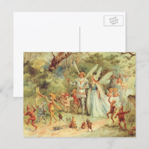 Carte Postale Mariage de Thumbelina et du Prince, Contes de Fées