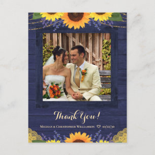 Carte Postale Mariage de tournesol en bois de la marine russe Ph