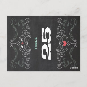 Carte Postale Mariage de typographie de tableau de bord rustique