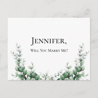 Carte Postale Mariage d'été Bohème Eucalyptus Verdure