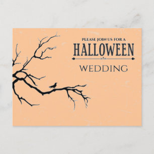 Carte Postale Mariage d'Halloween hanté
