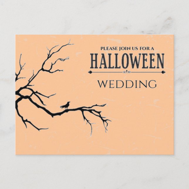 Carte Postale Mariage d'Halloween hanté (Devant)
