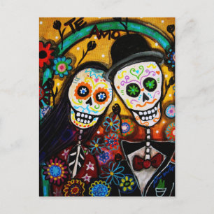 Carte Postale Mariage Dia de los Muertos