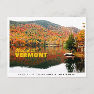 Carte Postale Mariage du Vermont Mountain Enregistrer la date Ca