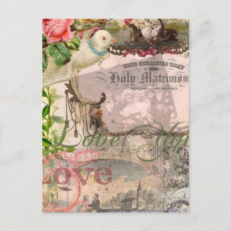 Carte Postale Mariage élégant Mariage Vintage Antique Vintage