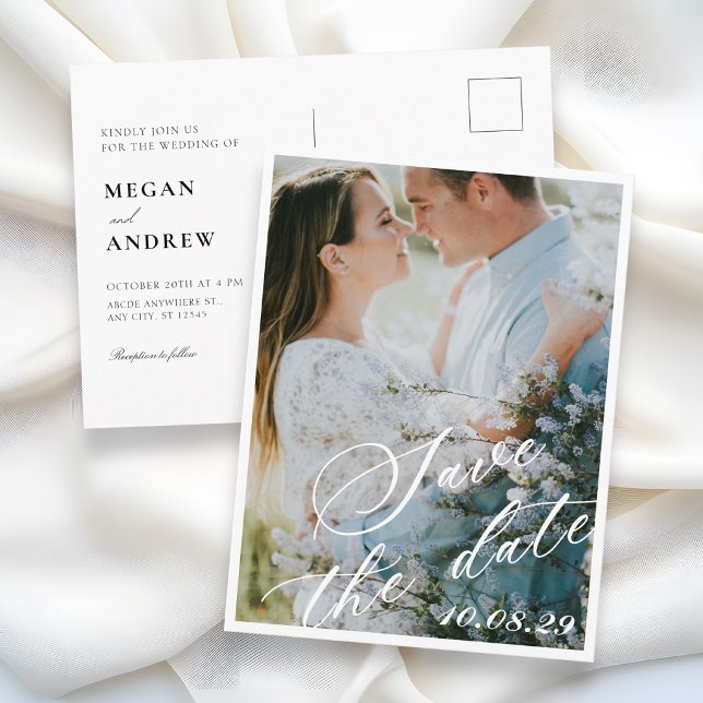 Carte Postale Mariage élégant minimaliste  (Créateur téléchargé)