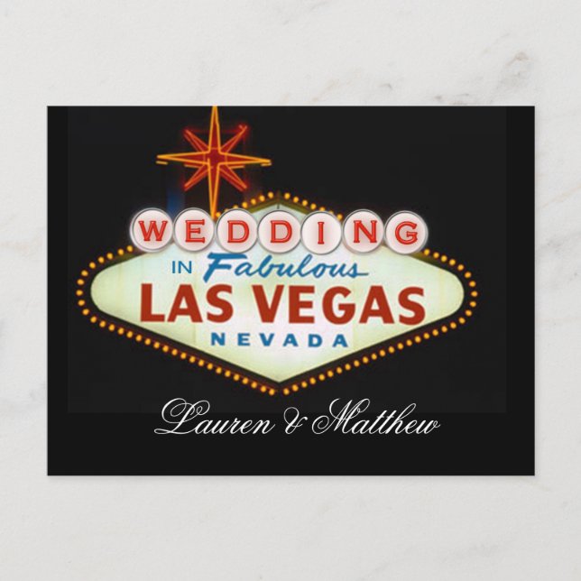 Carte Postale Mariage en Las Vegas fabuleux (Devant)