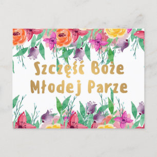 Carte Postale Mariage en Pologne polonais