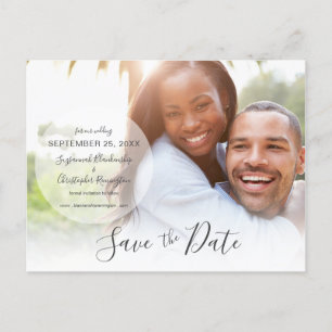 Carte Postale Mariage Enregistrer La Date Faire-part Photo Perso