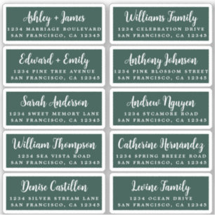 Carte postale Mariage  Étiquette de adresse invité