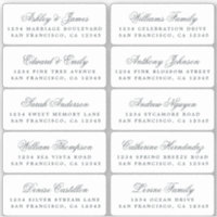 Carte postale Mariage Étiquette de adresse invité