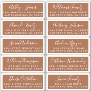 Carte postale Mariage  Étiquette de adresse invité