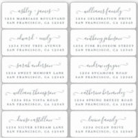 Carte postale Mariage Étiquette de adresse invité