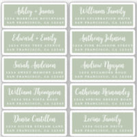 Carte postale Mariage  Étiquette de adresse invité