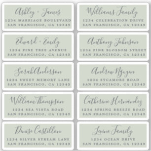 Carte postale Mariage  Étiquette de adresse invité