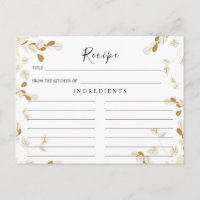 Mariage fleur sauvage, Boho Floral Recette Card
