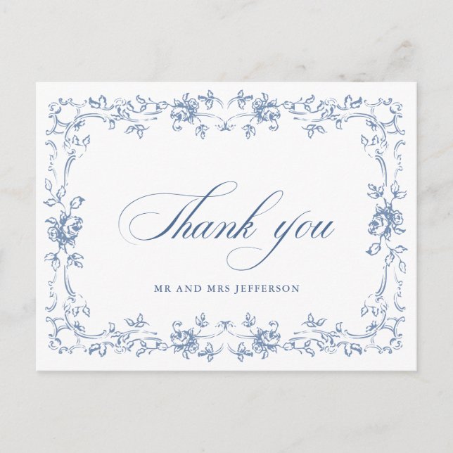 Carte Postale Mariage Floral de la Renaissance (Devant)