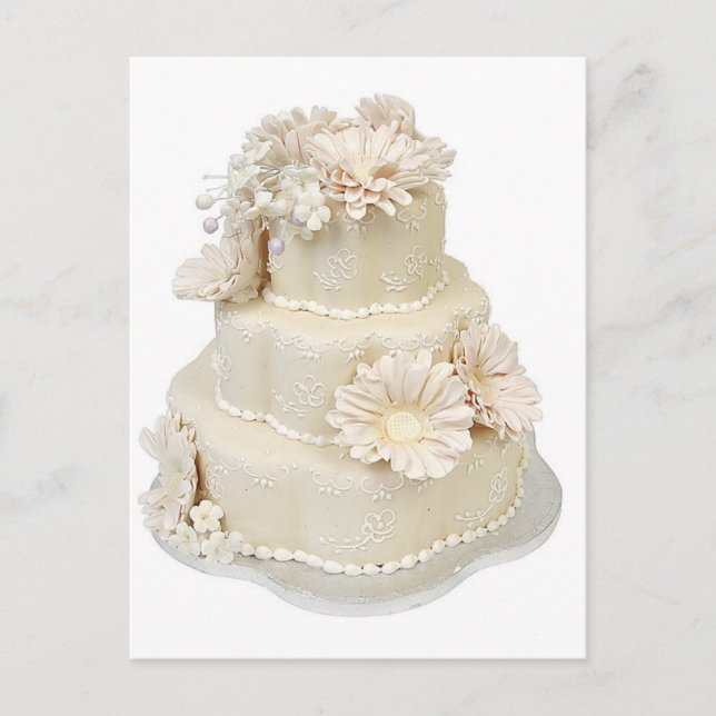 Carte Postale Mariage Floral Design (Devant)