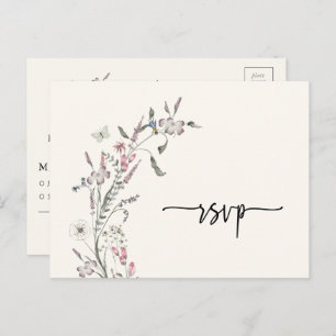 Carte postale Mariage Floral RSVP