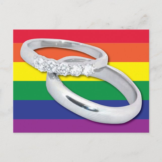 Carte Postale Mariage gay lesbien (Devant)