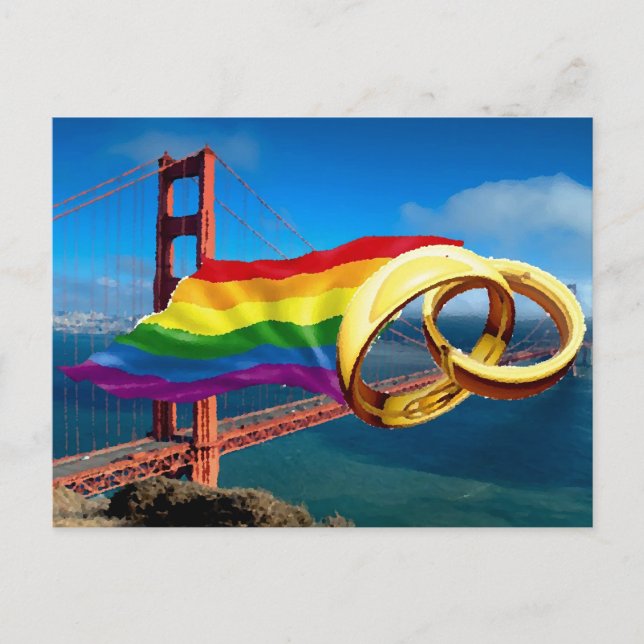Carte Postale Mariage gay San Francisco (Devant)