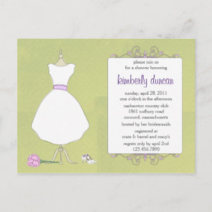 Carte Postale Mariage Gown Invitation Fête des mariées