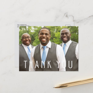 Carte Postale Mariage Groomsmen Best Man Photo Merci 