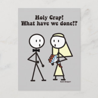 Carte postale Mariage Holy Crap