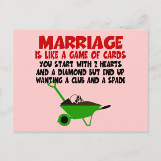 Carte Postale Mariage humoristique