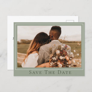 Carte Postale Mariage intemporel simple Enregistrer la date Cart