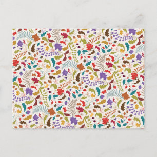 Carte Postale Mariage Jardin de fleurs exotiques Wild Rose Woods