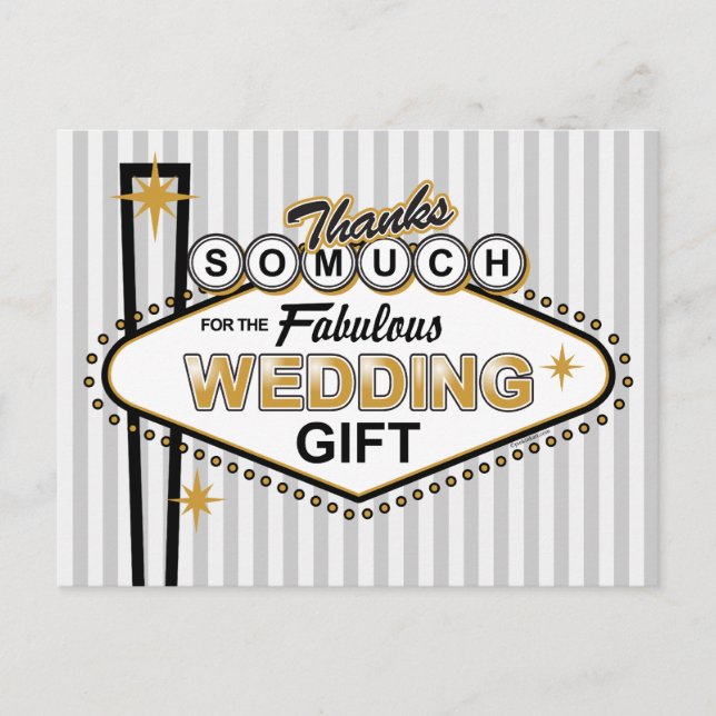 Carte postale Mariage Las Vegas Merci (Devant)