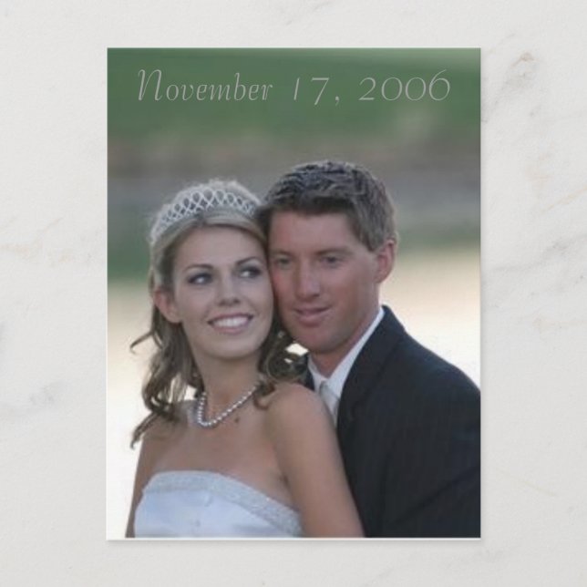 Carte Postale mariage, le 17 novembre 2006 (Devant)